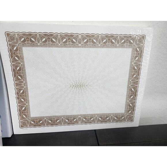 Lot Of 3 Blank Certificate‎ Paper 8-1/2 x 11" Wolcotts Each 100/Pack - Picture 4 of 10